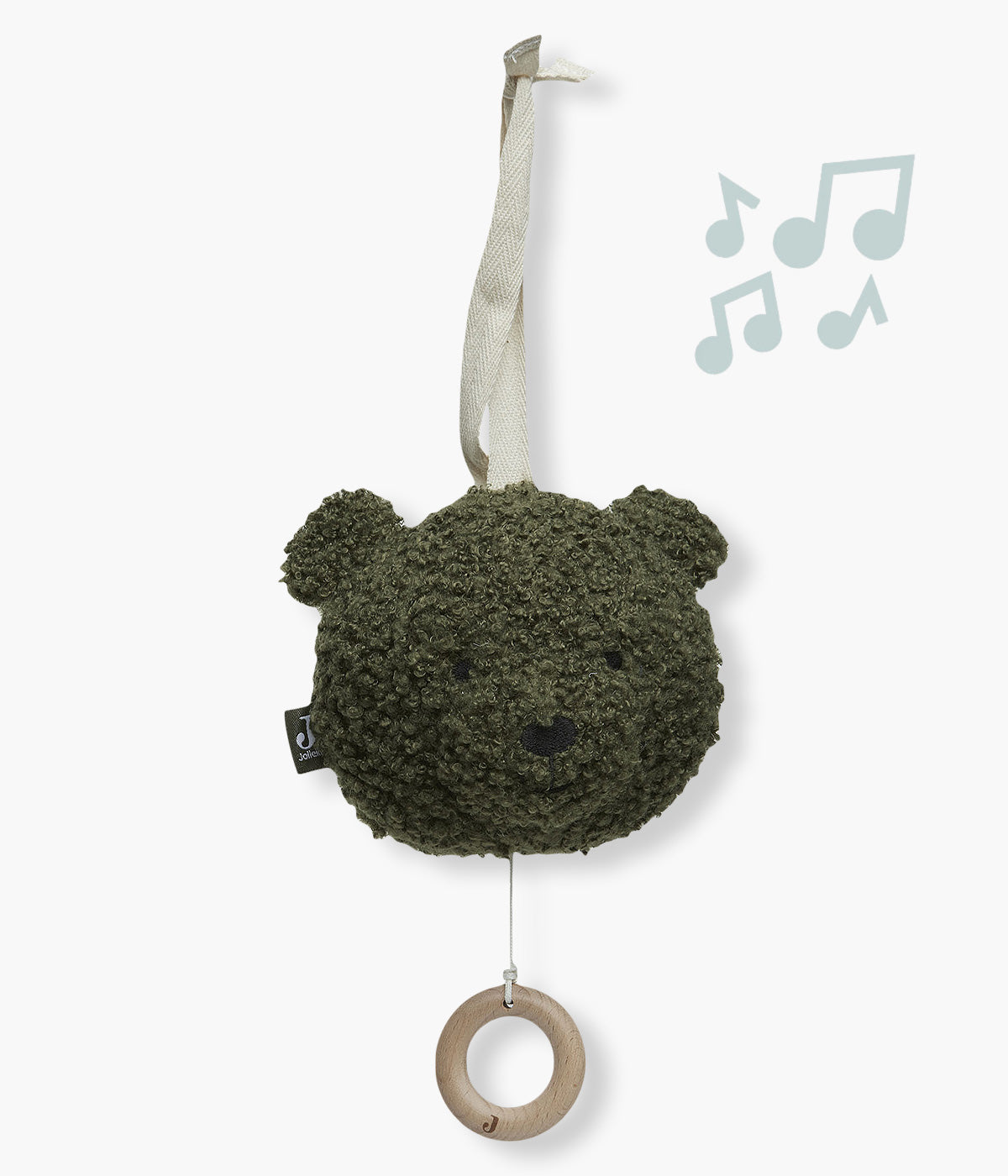 Jollein Urso Musical Pelo Encaracolado para Bebé - Verde