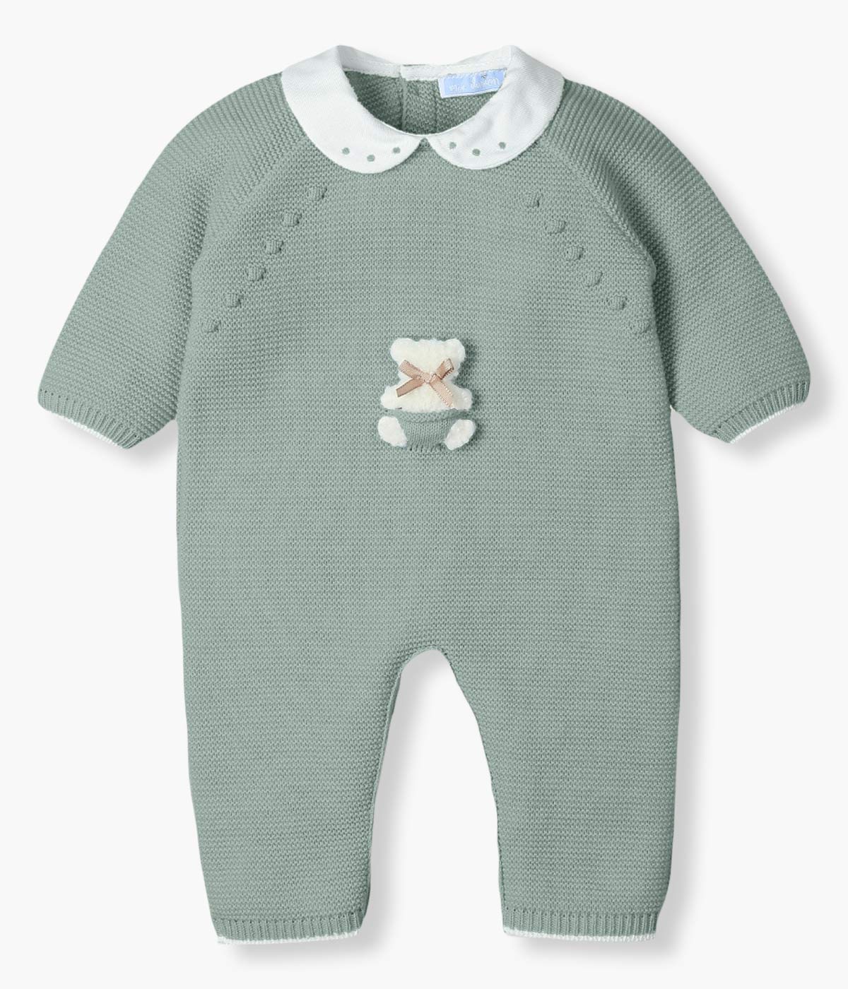 Babygrow em Malha com Urso de Peluche para Bebé - Verde