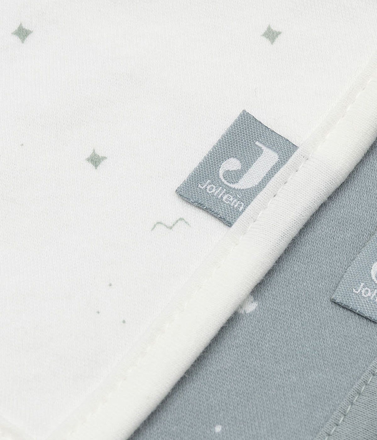 Jollein Pack 2 Bandanas em Algodão Estrelas - Branco e Verde