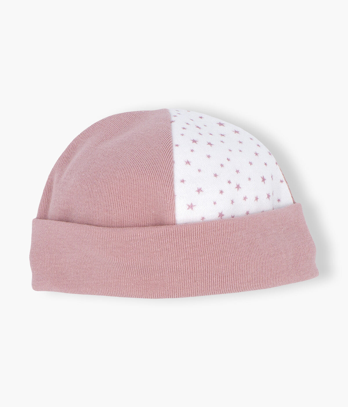 Gorro Algodão Interlock para Bebé Menina Estrelas - Rosa