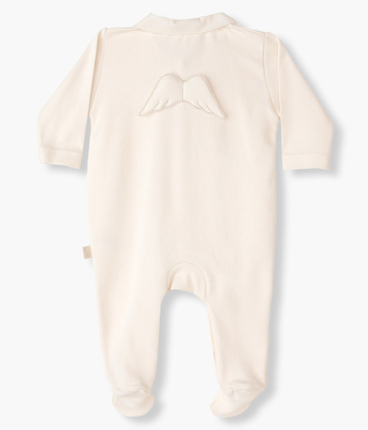 Babygrow em Algodão para Bebé Asas Anjo - Bege