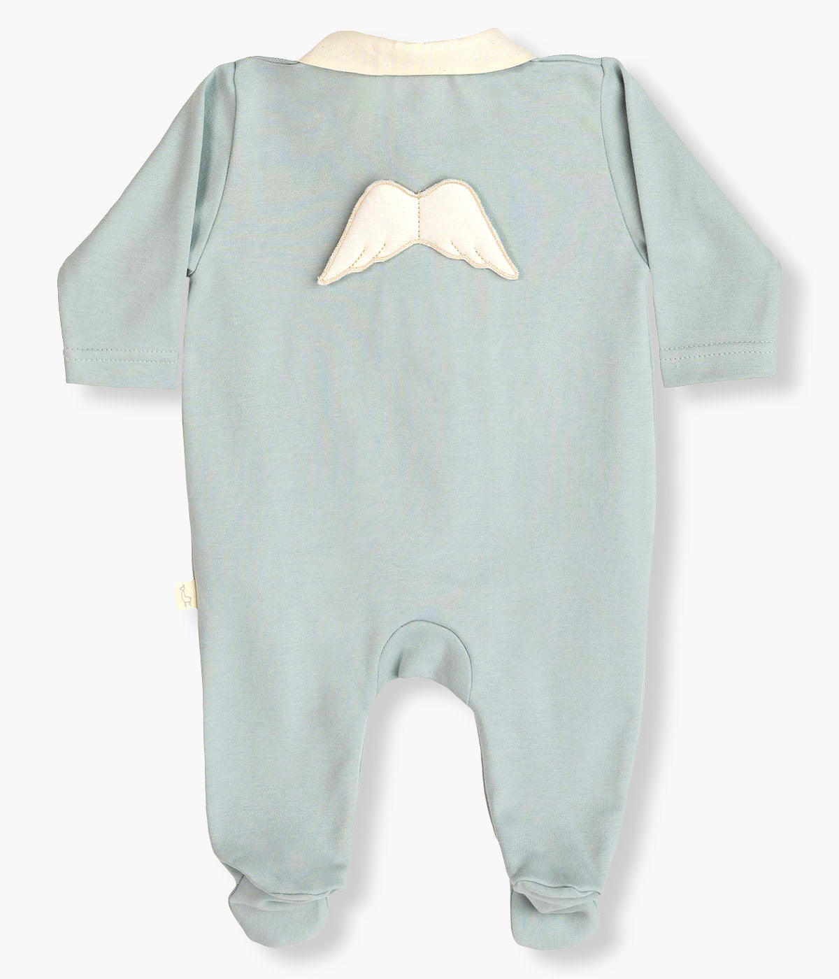 Babygrow em Algodão para Bebé Asas Anjo - Verde Água