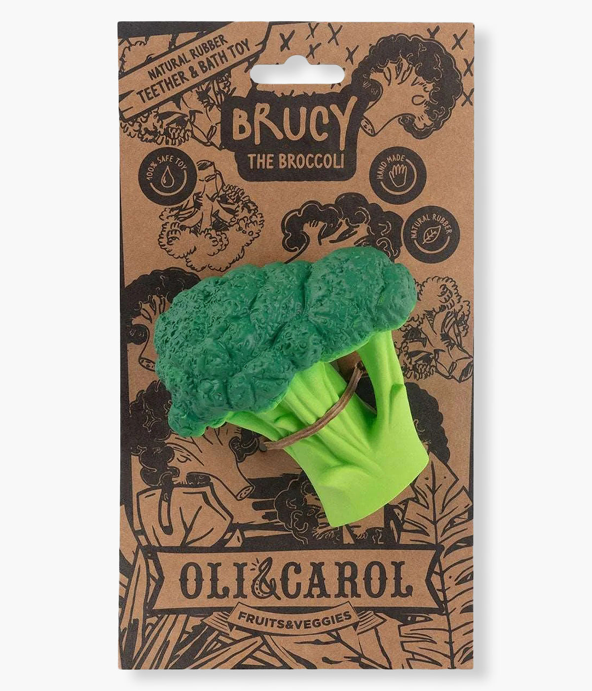 Mordedor Borracha Natural Bróculo Oli&Carol Brucy The Broccoli