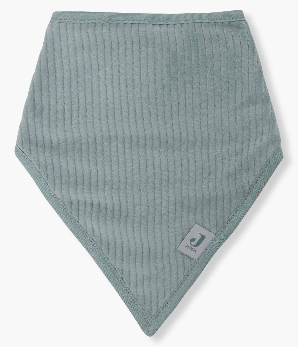 Conjunto de duas babetes em veludo canelado da Jollein para bebé e recém-nascido(a). Suaves babetes, uma pérola e outra azul, perfeitas para manter o bebé limpo enquanto aprende a beber e comer sozinho.