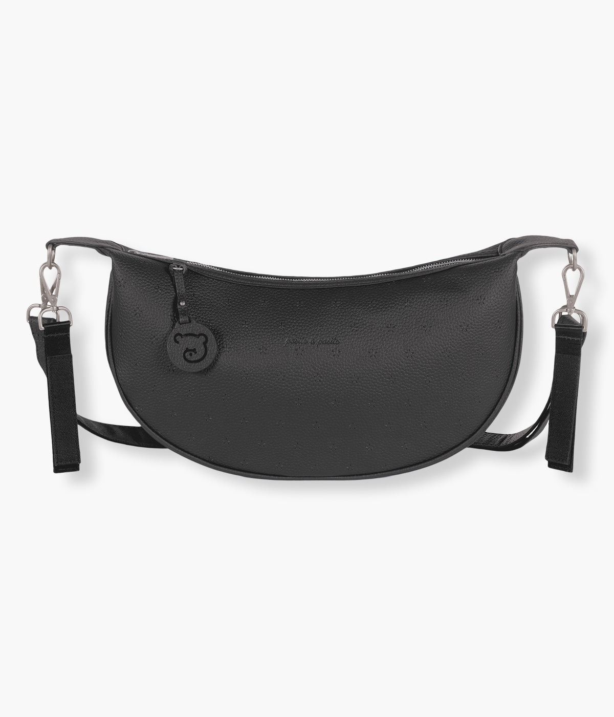 Bolsa de Passeio Gôndola Pasito a Pasito London Black vista de frente.