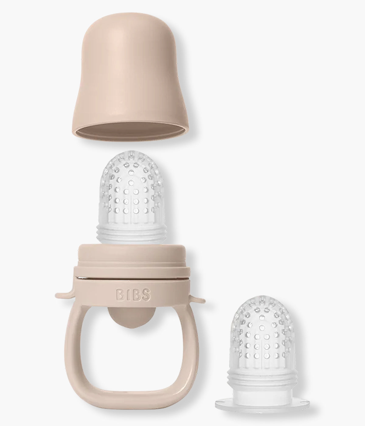 O Alimentador em Silicone da Bibs é a solução perfeita para introduzir novos sabores na fase de diversificação alimentar. Este alimentador é cor-de-rosa (blush) e oferece uma experiência segura, higiénica e confortável para a bebé graças à tetina em silicone macio que permite provar frutas, legumes ou até cubos de leite materno congelado.