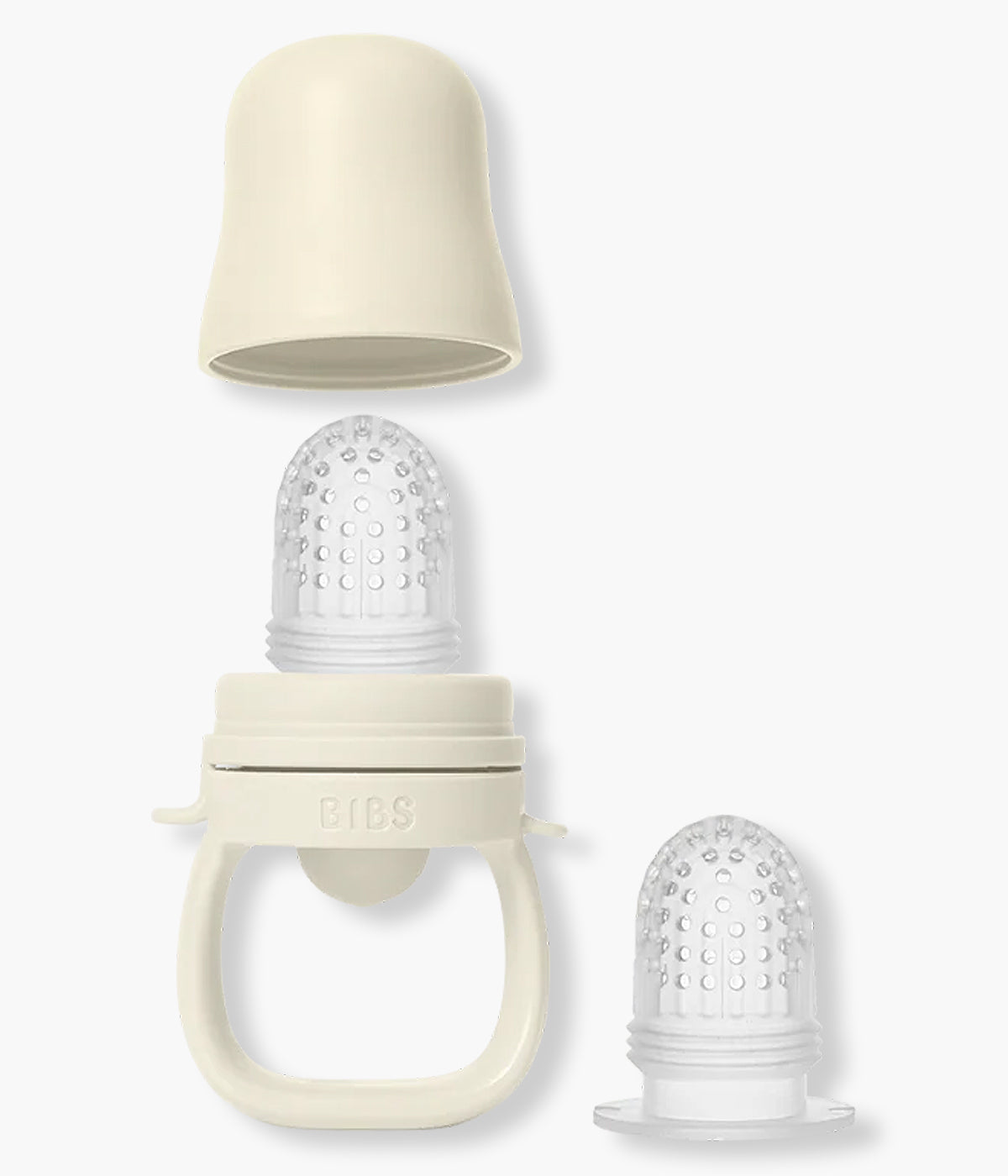 O Alimentador em Silicone da Bibs é a solução perfeita para introduzir novos sabores na fase de diversificação alimentar. Este alimentador é de cor marfim (ivory) e oferece uma experiência segura, higiénica e confortável para o bebé graças à tetina em silicone macio que permite provar frutas, legumes ou até cubos de leite materno congelado.