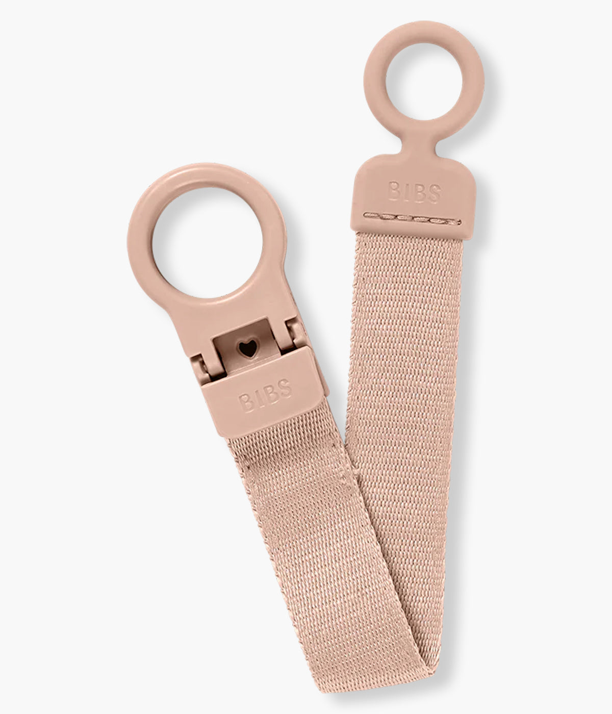 Pack de 2 chupetas Bibs Colour e 1 prende-chupetas Bibs Loop, ambos cor-de-rosa (blush). Pensado especialmente para recém-nascidos, este pack reúne dois essenciais indispensáveis: chupetas com tetina redonda em látex natural e um prende-chupetas funcional que evita quedas e perdas.