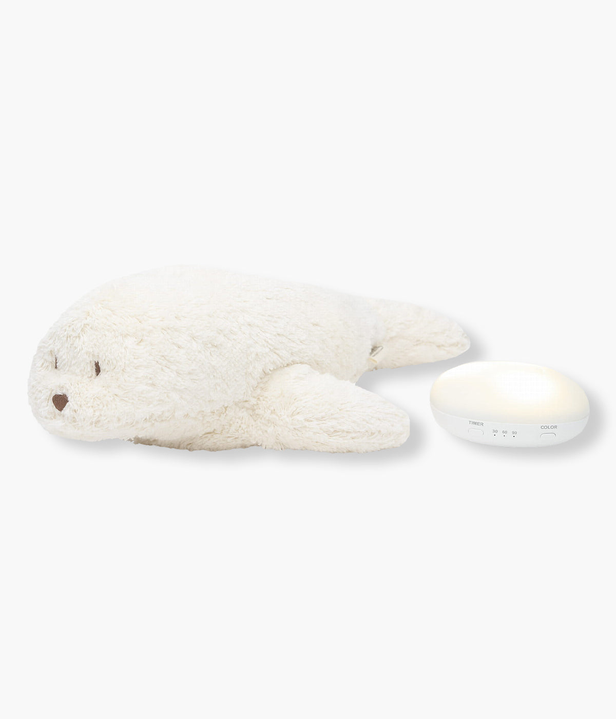 Olá! Eu sou a Foca Moonie Polar, a nova companheira de sono do seu bebé. Feita em algodão orgânico branco, sou super macia, segura e ajudo o seu bebé a dormir melhor com sons naturais pink noise, luz de presença suave com 7 cores, gravador de voz e um sensor de choro inteligente que me ativa sempre que sou necessária. Juntos, vamos transformar noites e sestas em momentos de verdadeira tranquilidade.