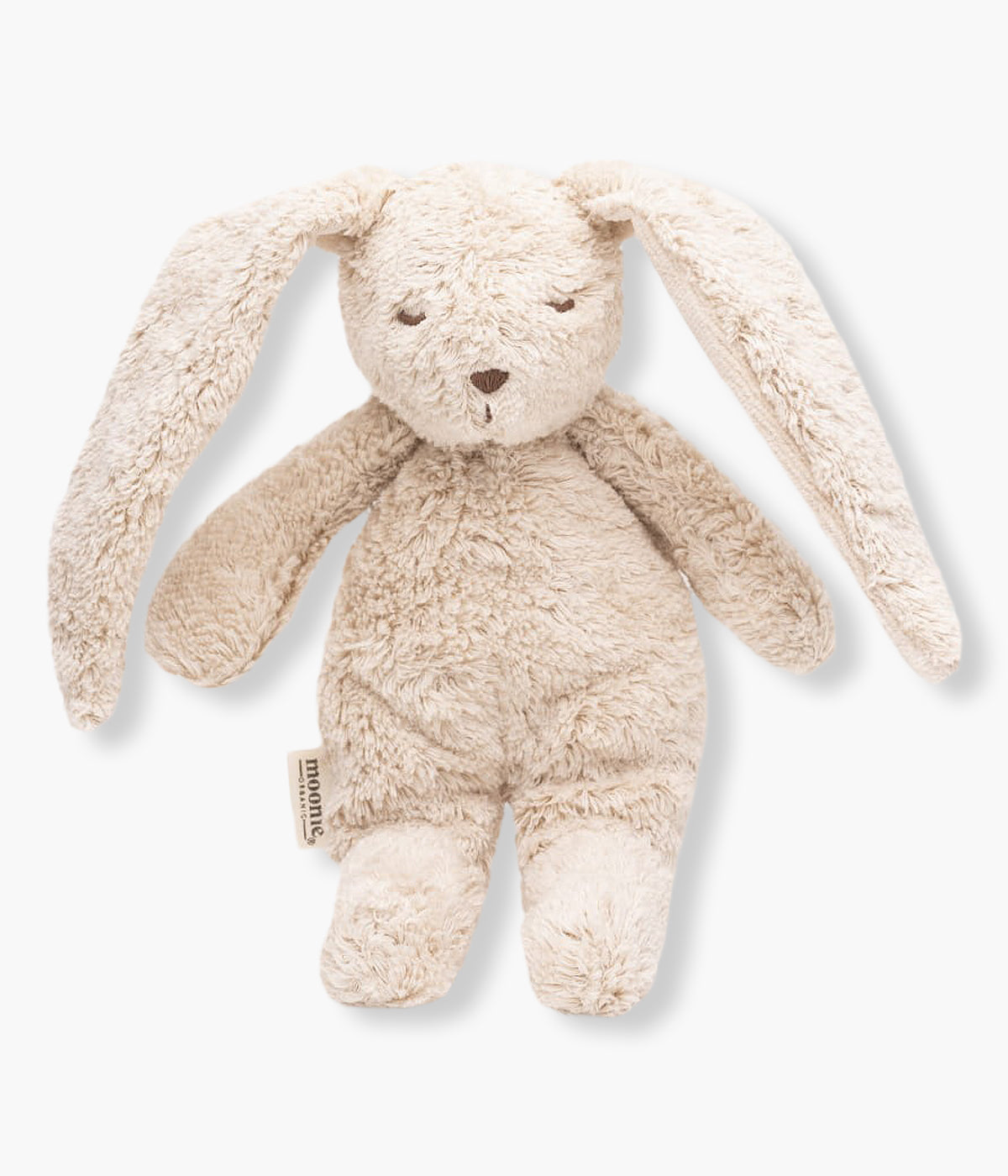 O peluche sensorial Moonie Sensory Little Bunny Sand em algodão orgânico pérola é o companheiro perfeito para as pequenas mãos do(a) bebé. Em forma de coelho macio, fácil de agarrar e ideal para estimular o desenvolvimento sensorial e motor do bebé desde o primeiro dia.