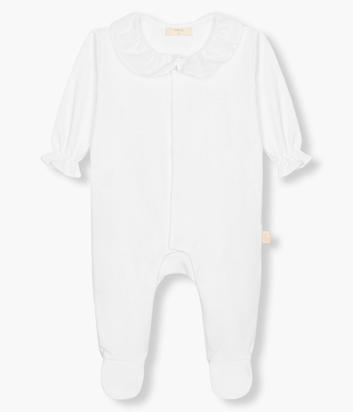 Babygrow Algodão Borboleta Bebé Menina - Branco e Rosa