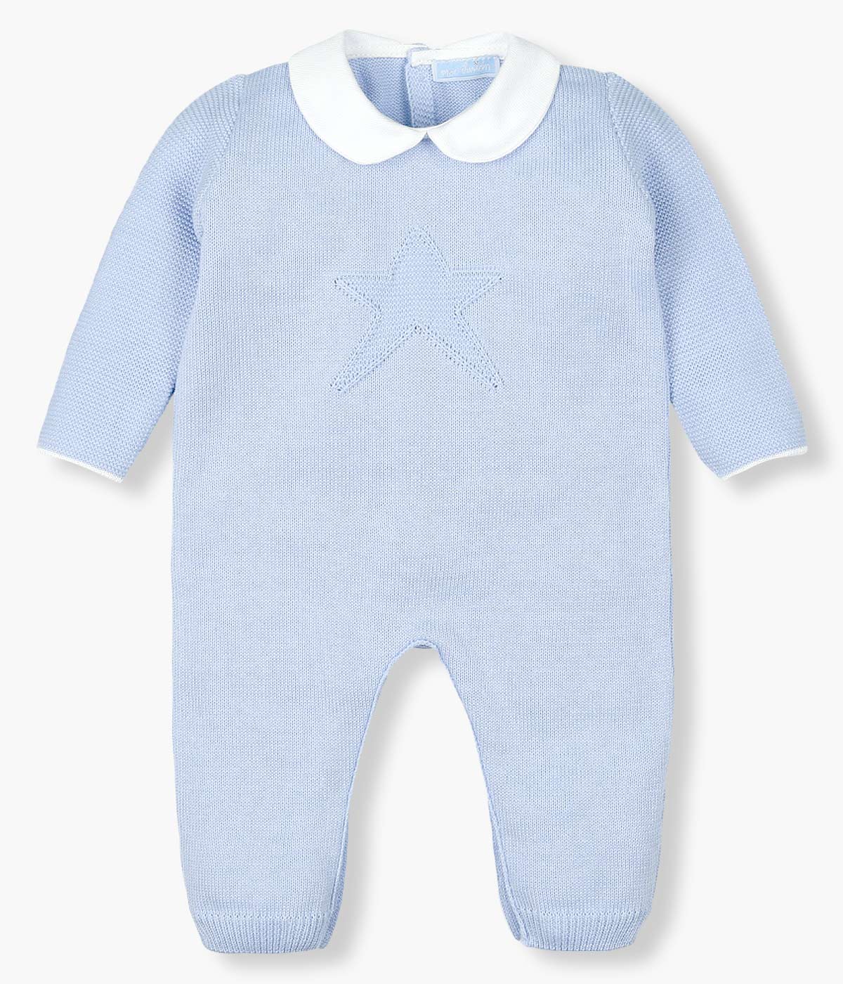 Babygrow em Malha para Bebé Menino Estrela - Azul