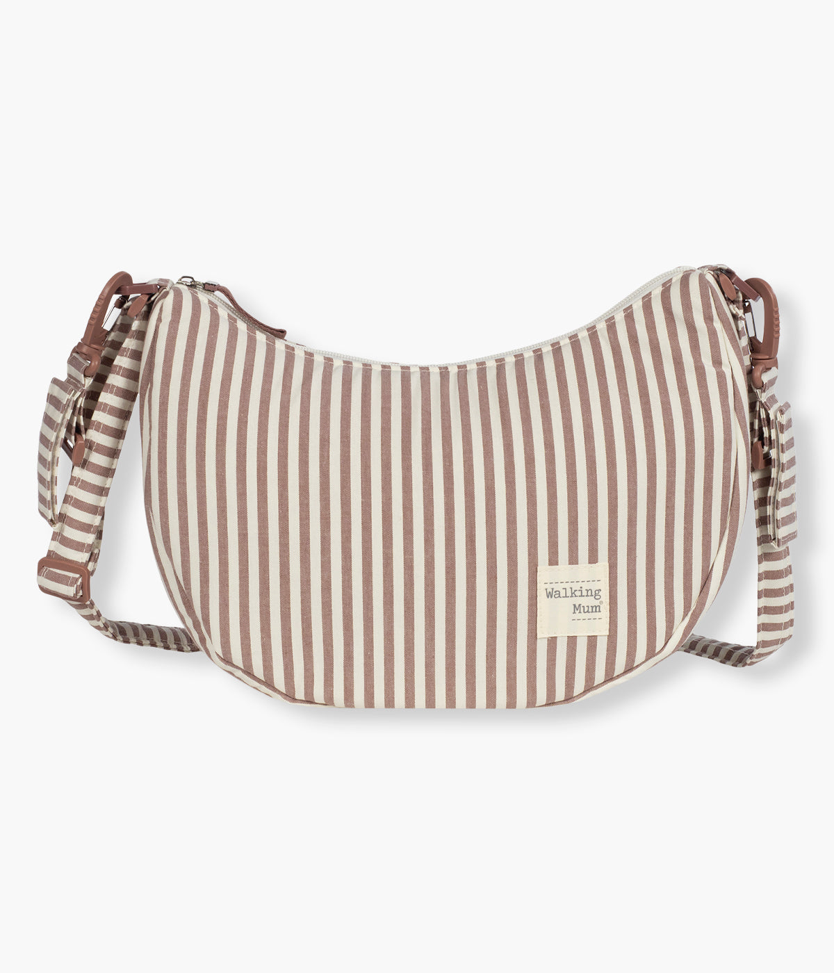 Bolsa de Passeio Gôndola Walking Mum Praliné Strips Moka vista de frente.