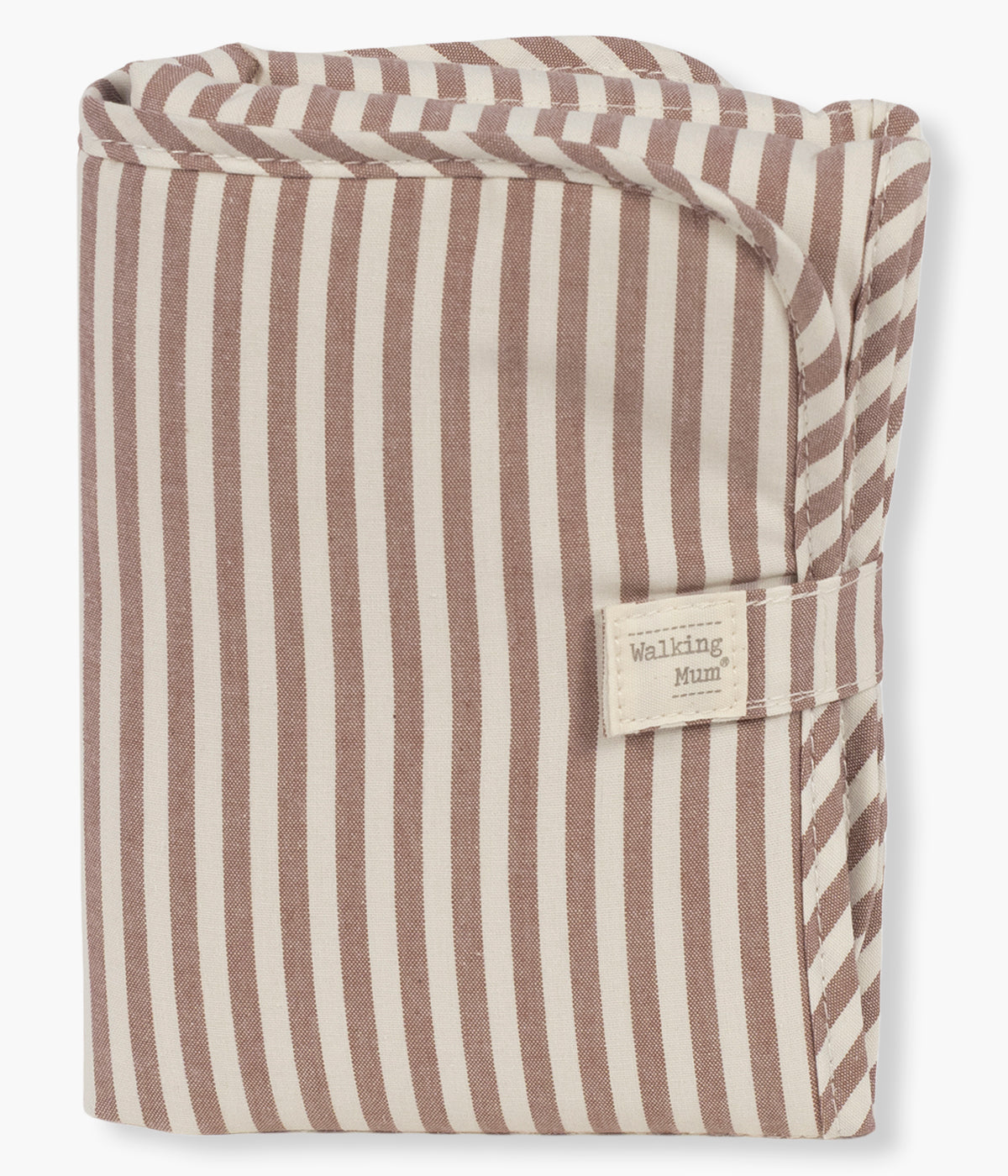 Muda Fraldas Walking Mum Praliné Strips Moka fechado.