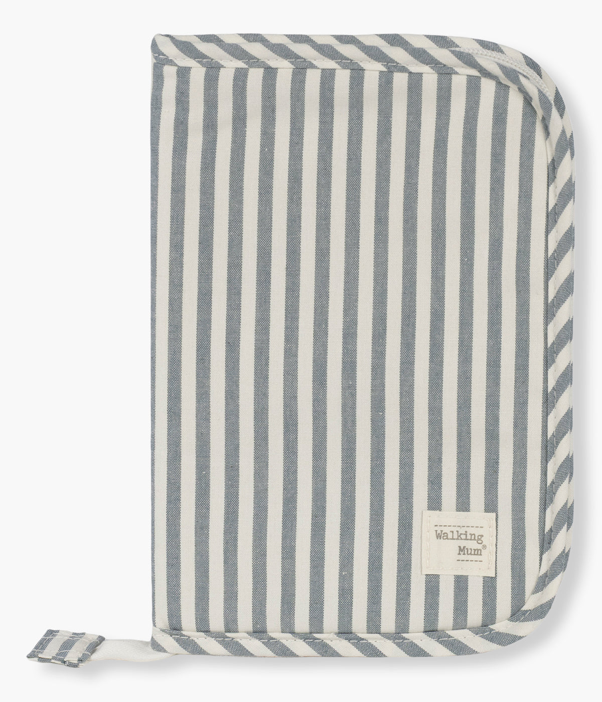 Vista de frente do Porta Documentos Walking Mum Praliné Strips Matcha