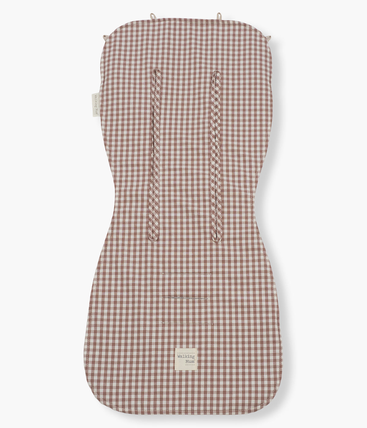 Forra Carrinho Universal Walking Mum Praliné Vichy Moka vista de frente.