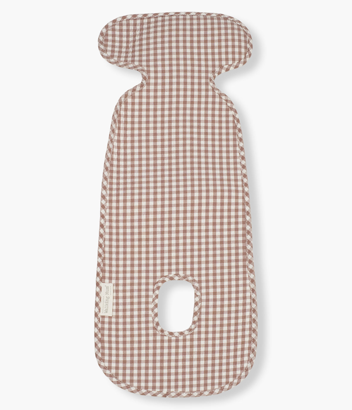 Vista de frente da Forra para Cadeira Auto Walking Mum Praliné Vichy Moka.