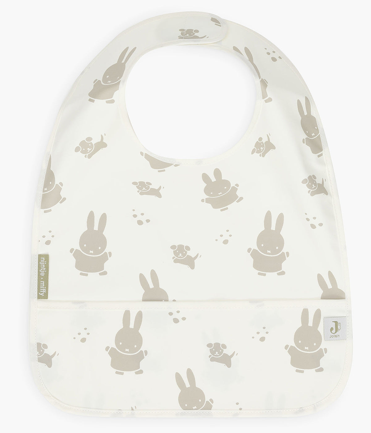 Jollein x Miffy Pack 2 Babetes Impermeáveis com Bolso - Verde