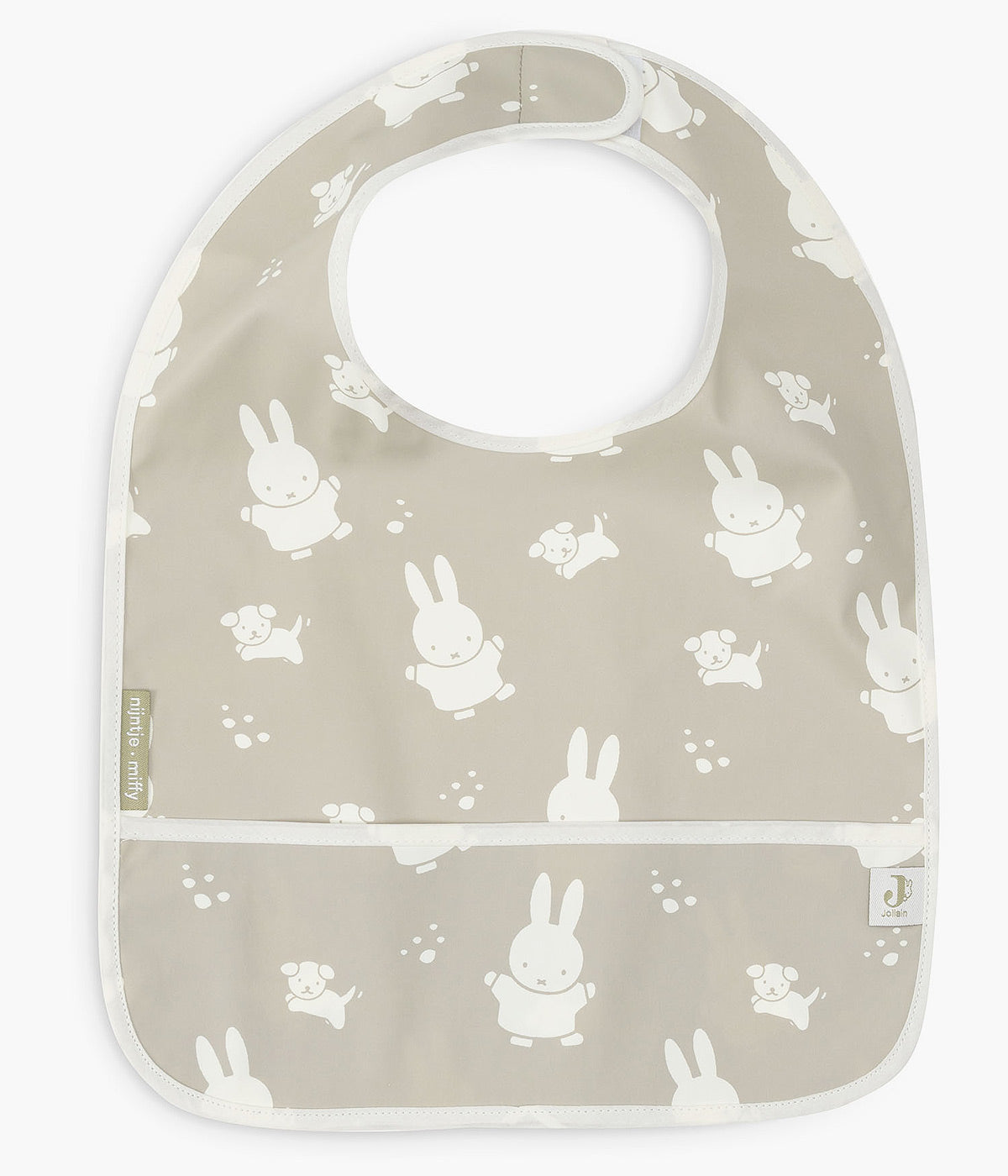 Jollein x Miffy Pack 2 Babetes Impermeáveis com Bolso - Verde